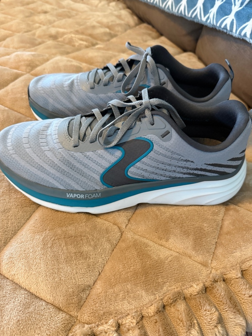 Skechers Gray and Teal Men's Vapor Foam Sneakers